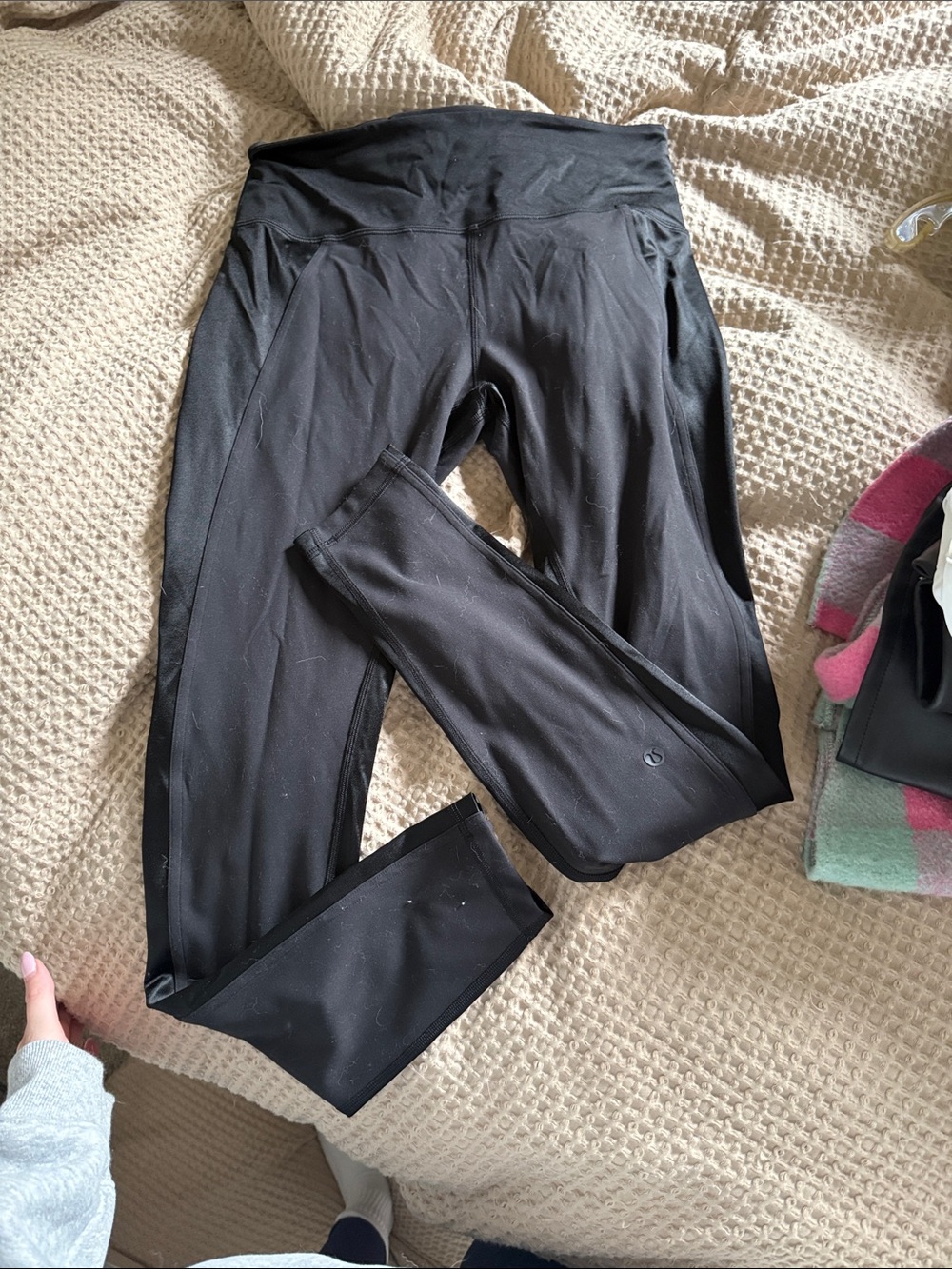 Lululemon Black & satin Leggings